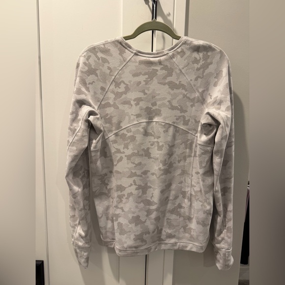 Lululemon Its Rulu Run Long Sleeve Shirt Heritage Camo Jacquard Vapor Gull Grey - Picture 5 of 8